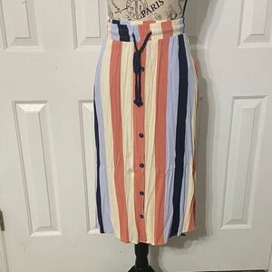 LuLaRoe Marsha Striped Midi Skirt
